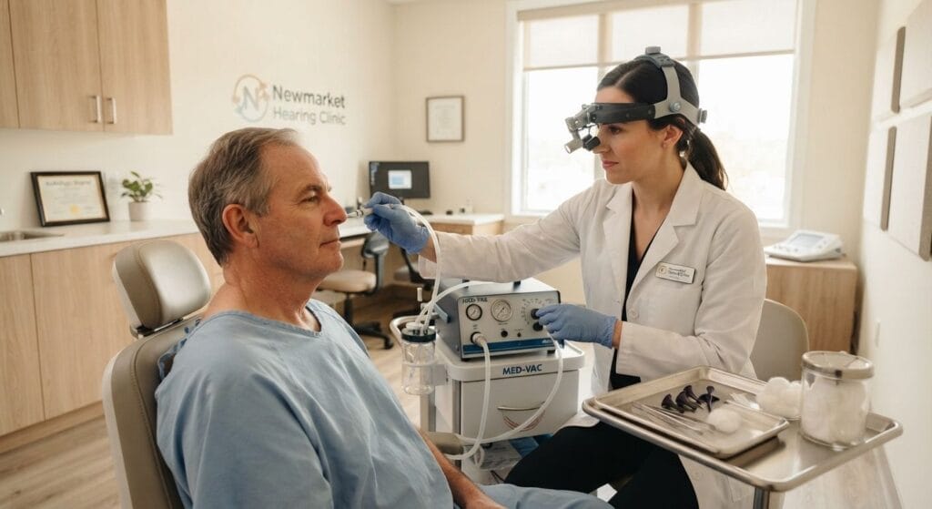 Safe and professional earwax removal service using micro-suction